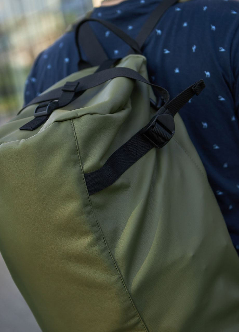 Багатофункціональна сумка-рюкзак з кишенею для взуття 37L на 3 відділення, в кольорі хакі No Brand Сумка barrel (260396288)