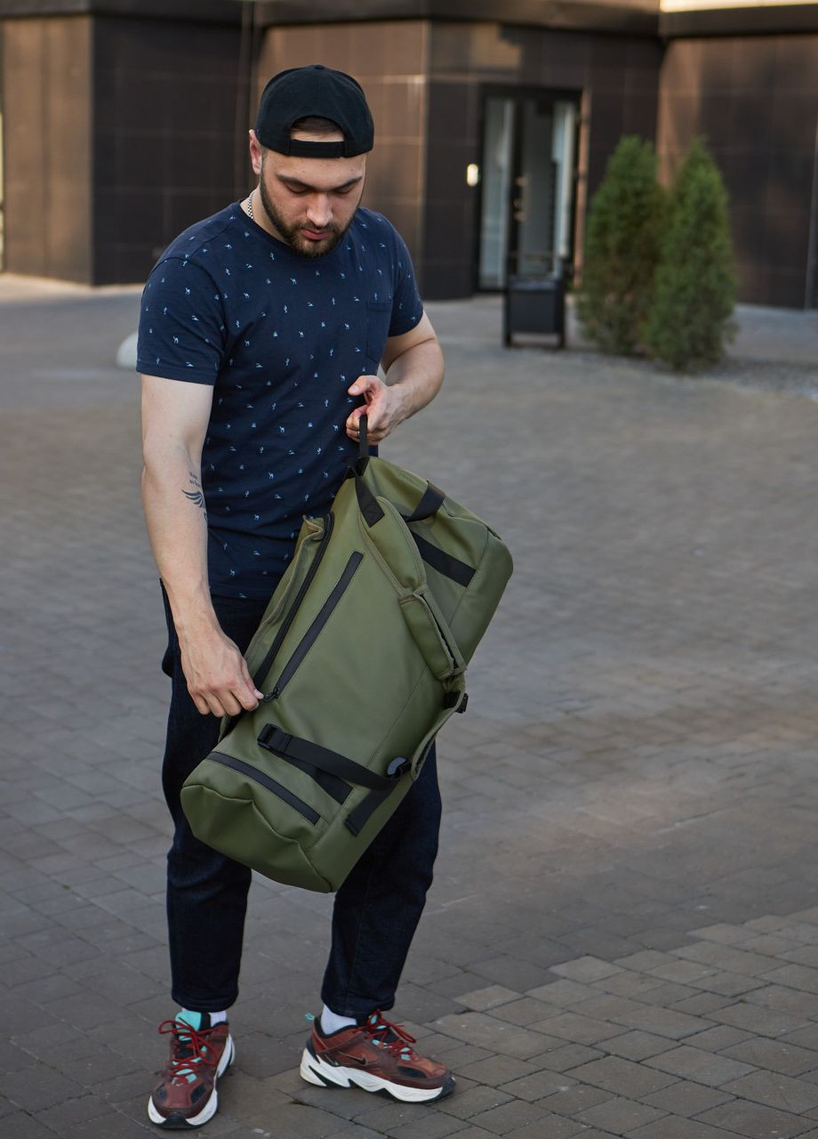 Многофункциональная сумка-рюкзак с карманом для обуви 37L на 3 отделения, в цвете хаки No Brand сумка barrel (260396288)