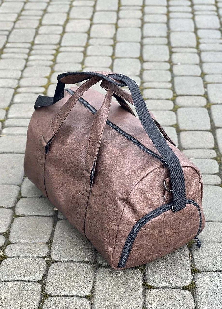 Спортивна/дорожня сумка з відділенням для взуття 35L коричнева No Brand Сумка L (260396287)