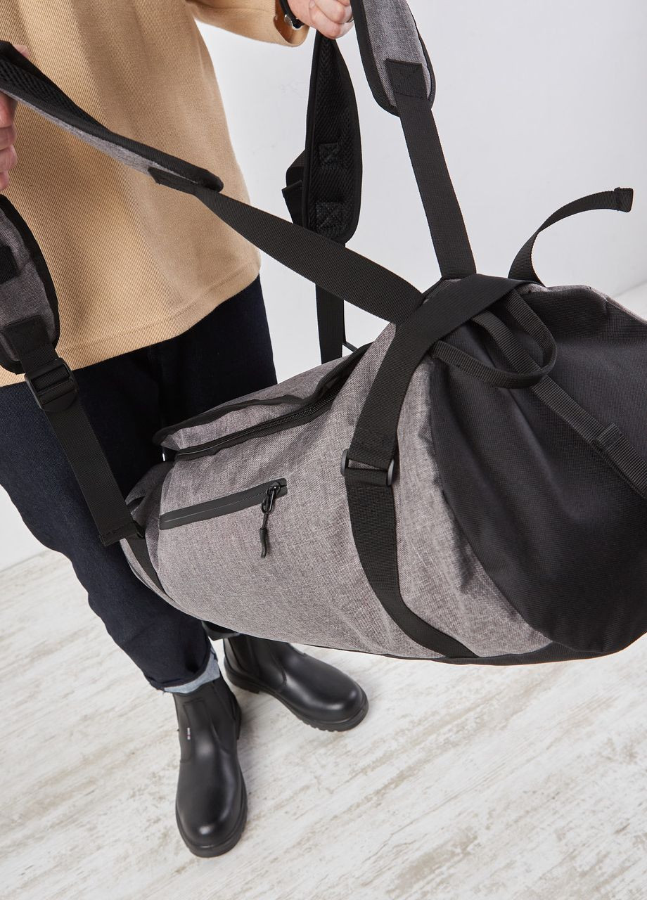 Спортивна / дорожня сумка-рюкзак бочка з кишенею для взуття 37L на 3 відділення No Brand сумка barrel (260396295)