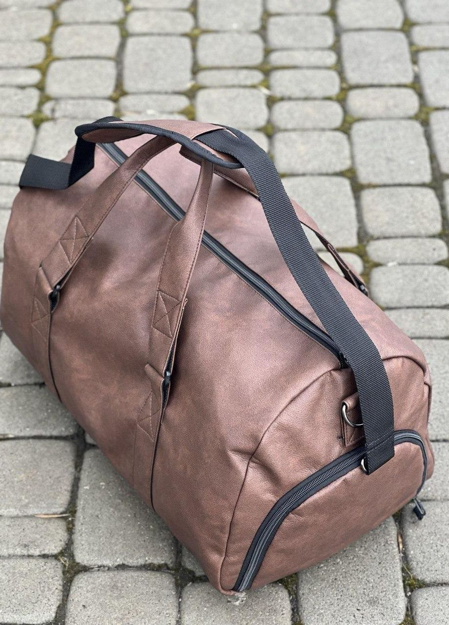 Спортивна/дорожня сумка з відділенням для взуття 35L коричнева No Brand сумка l (260396305)