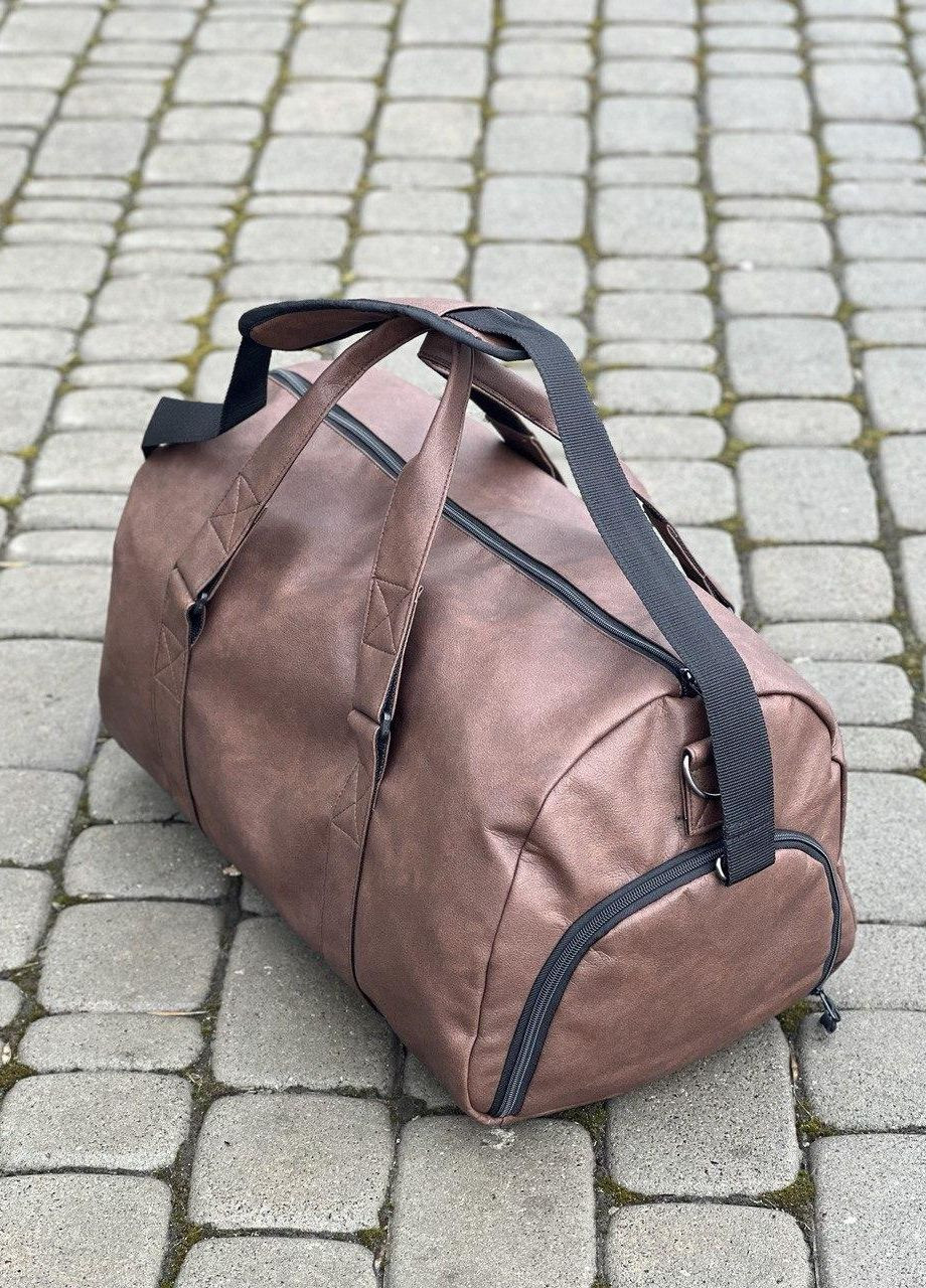 Спортивна/дорожня сумка з відділенням для взуття 35L коричнева No Brand сумка l (260396305)