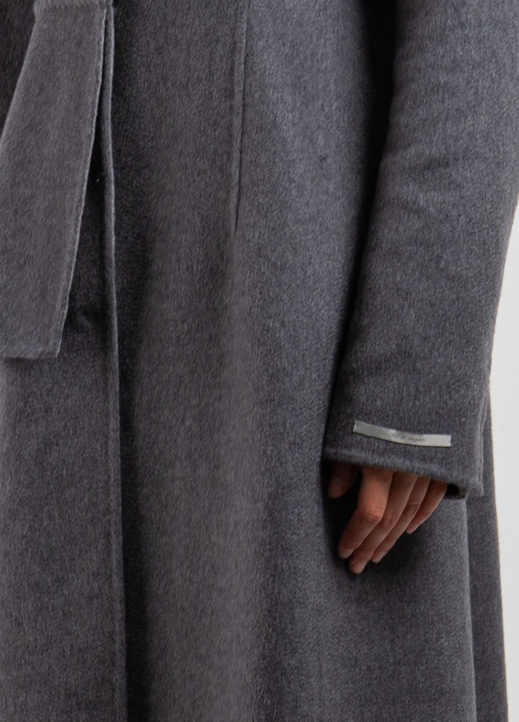 Темно-серое демисезонное Темно-серое кашемировое пальто Max Mara