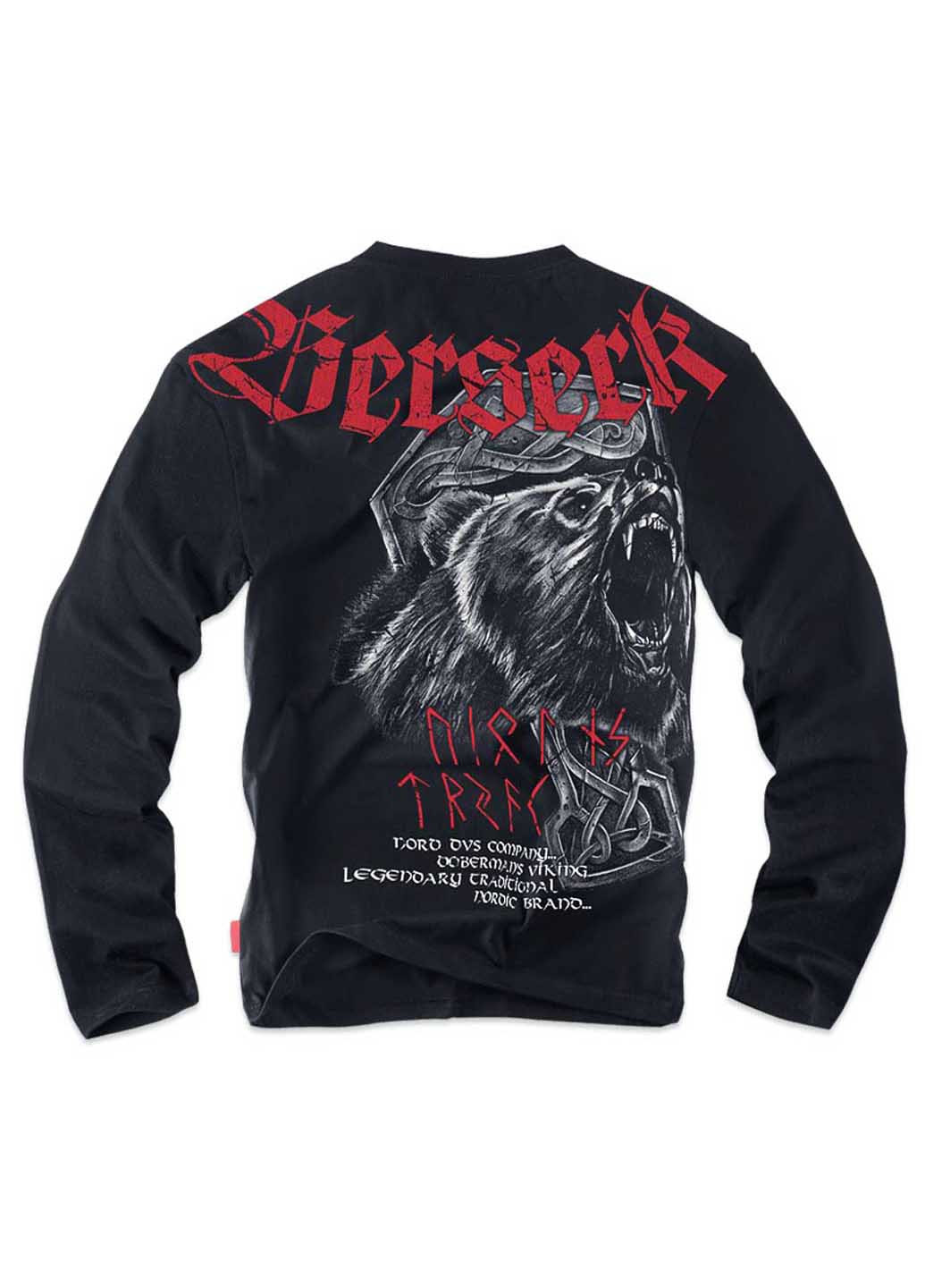 Черный демисезонный кэжуал лонгслив Dobermans Aggressive