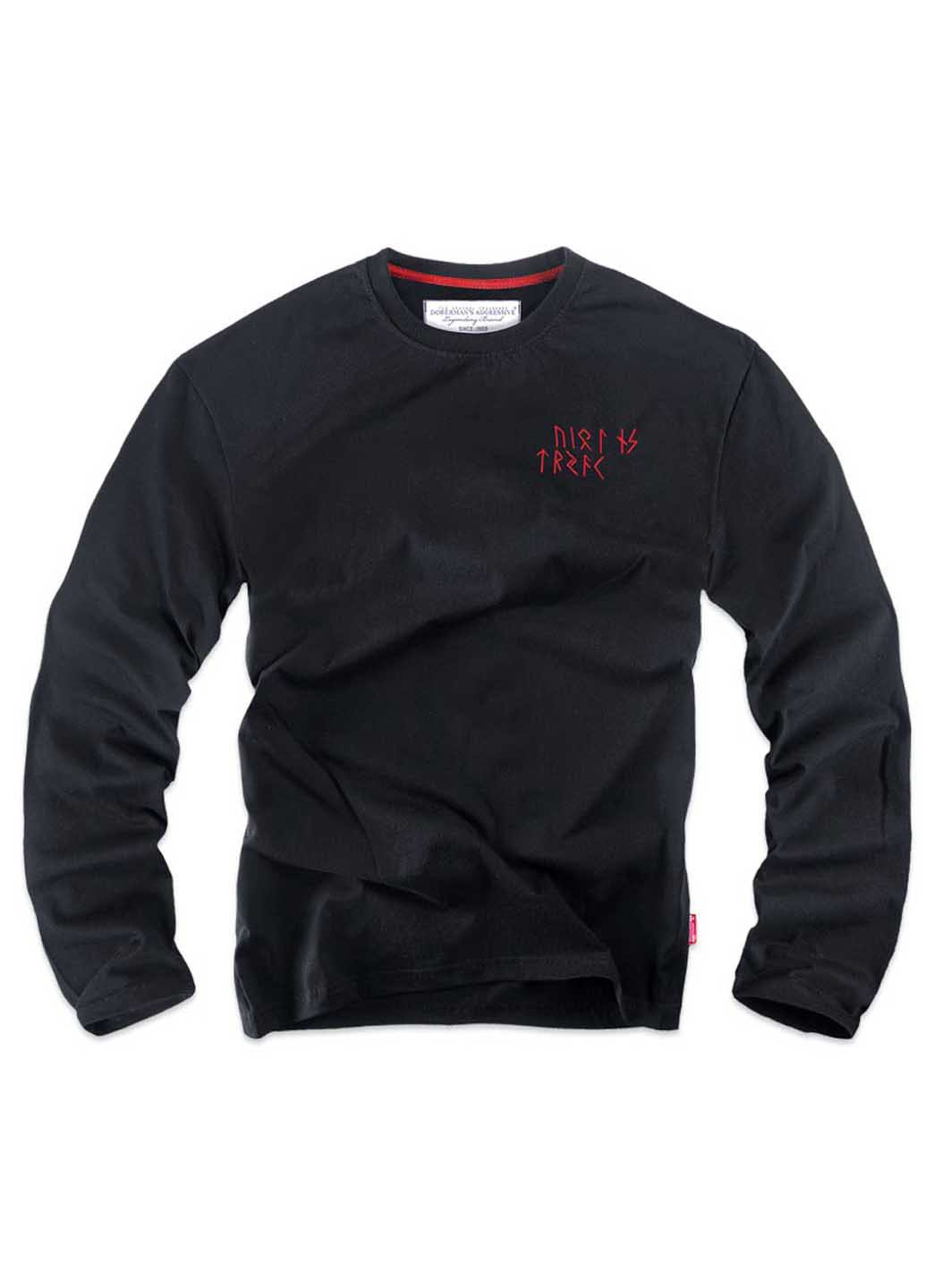 Черный демисезонный кэжуал лонгслив Dobermans Aggressive