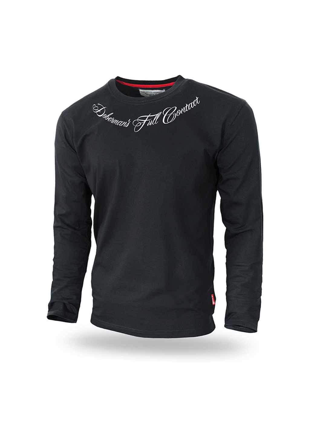 Черный демисезонный кэжуал лонгслив Dobermans Aggressive