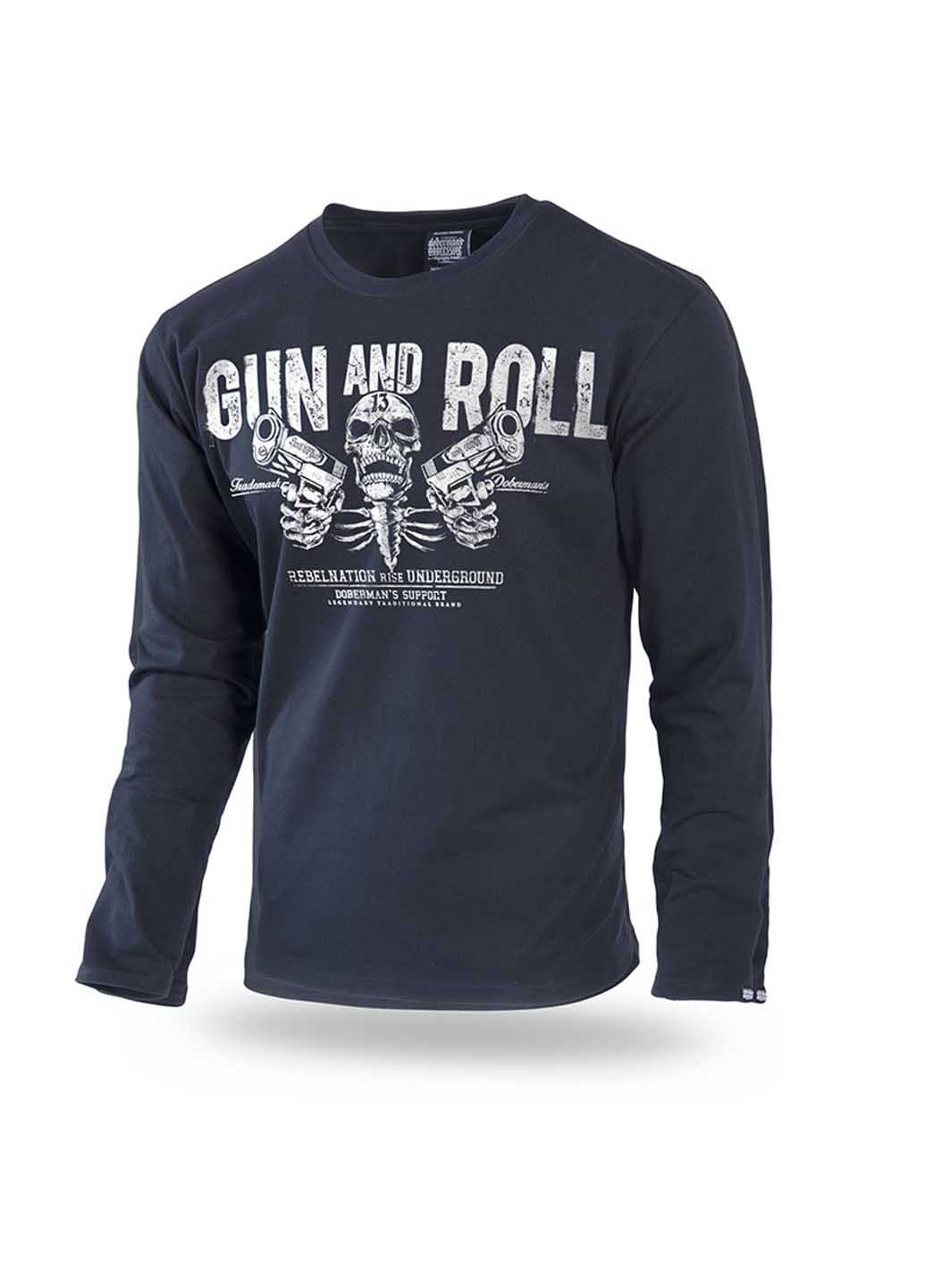 Черный демисезонный кэжуал лонгслив Dobermans Aggressive