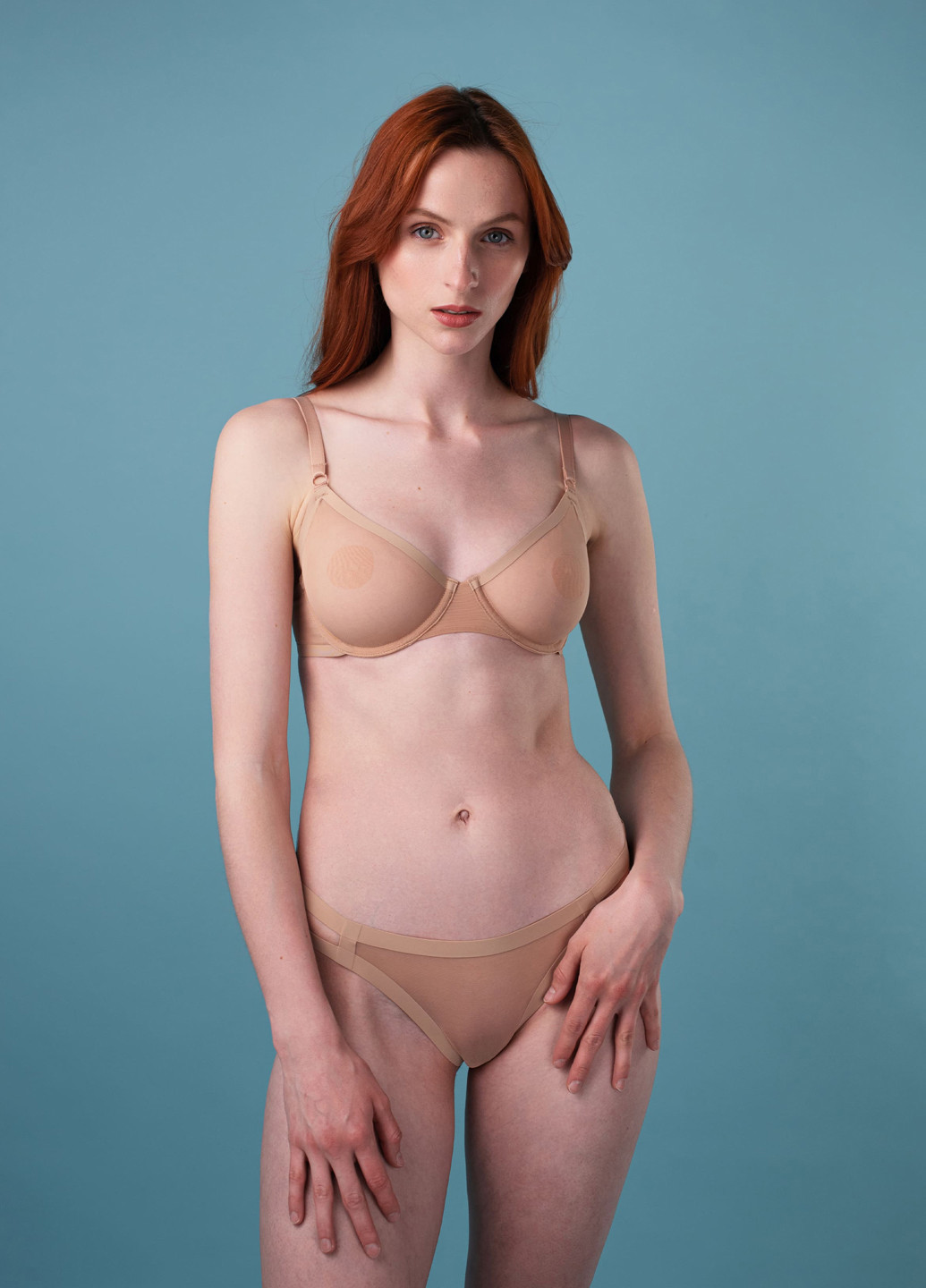 Бежевый бюстгальтер slz22101005 мягкая чашка бежевый Brabrabra с косточками