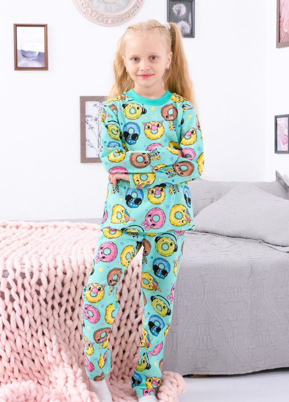 Мятная всесезон пижама для девочки мята носи своё (6076-002-5-v40) свитшот + брюки Носи своє