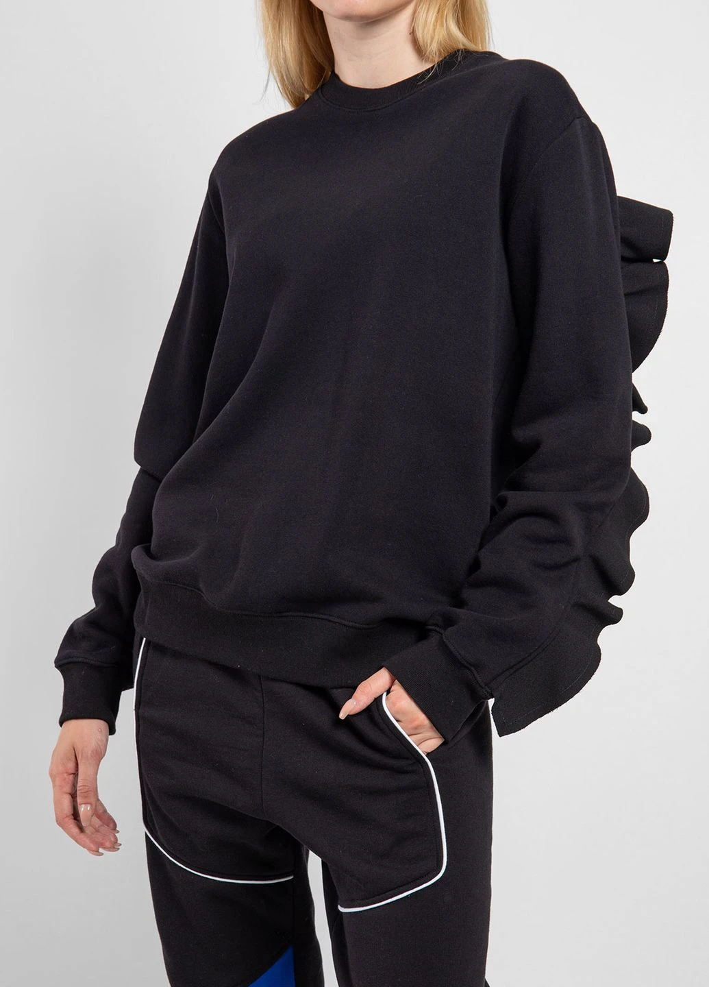 Чорний світшот MSGM однотонний (260391555)