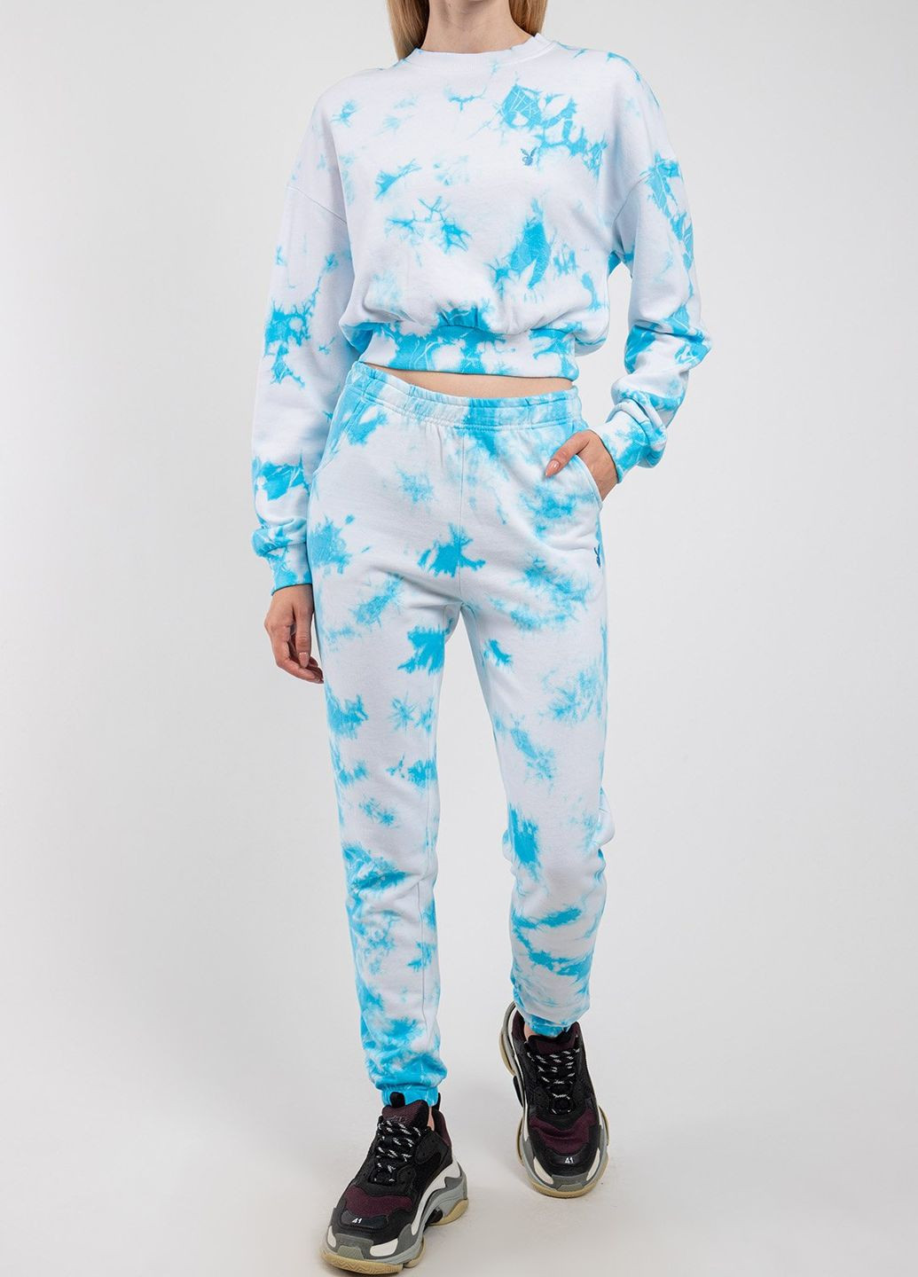 Синій світшот Playboy однотонний (260391719)