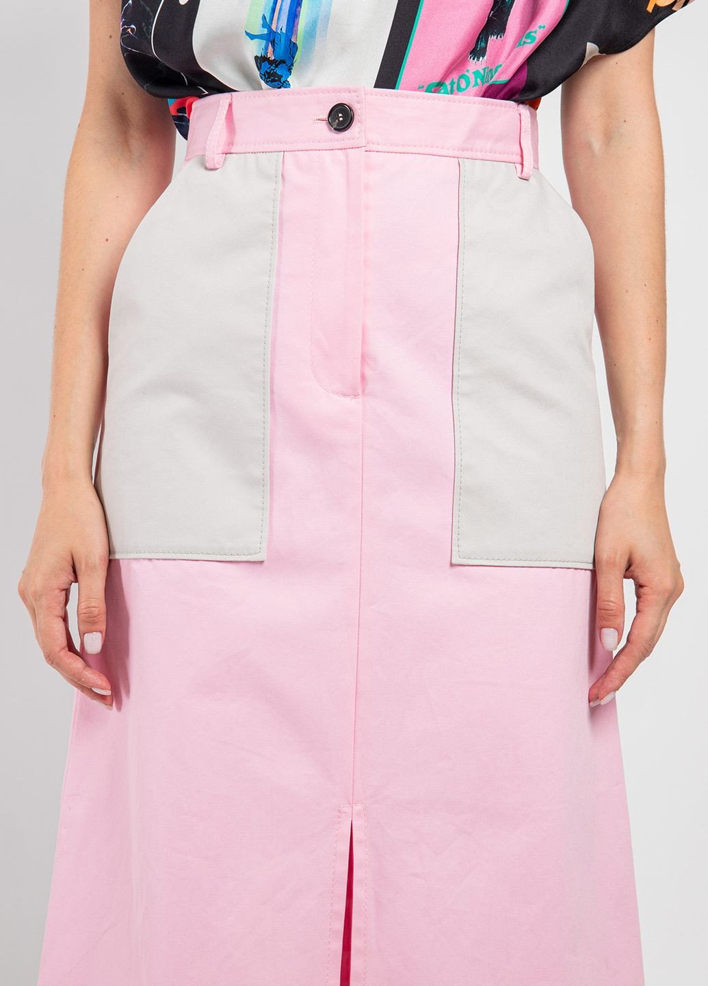 Розовая кэжуал однотонная юбка MSGM