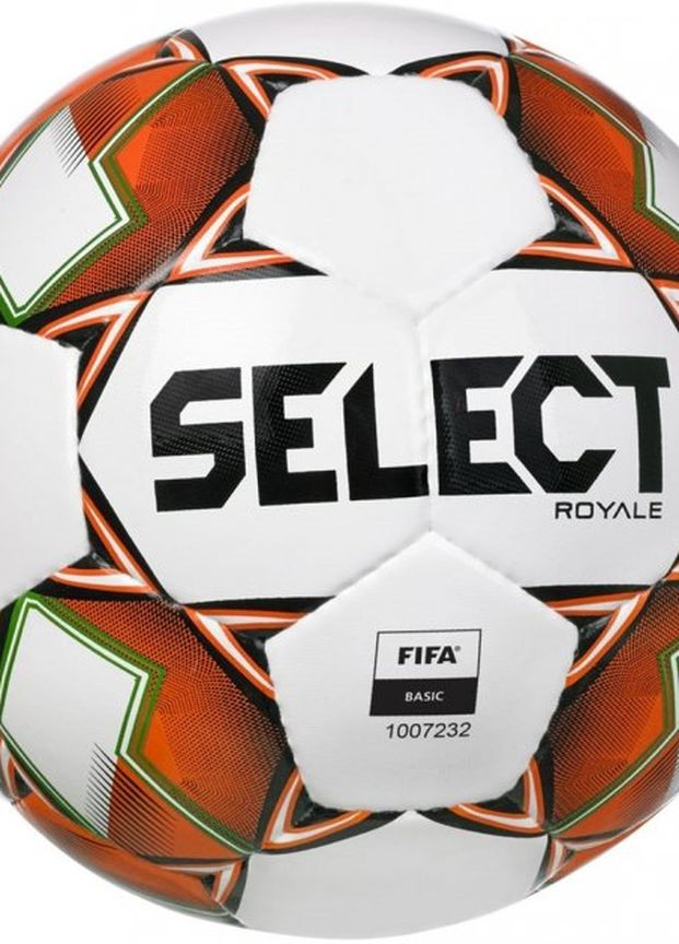Мяч футбольный Royale FIFA Basic v22 белый/оранжевый Select (260597215)