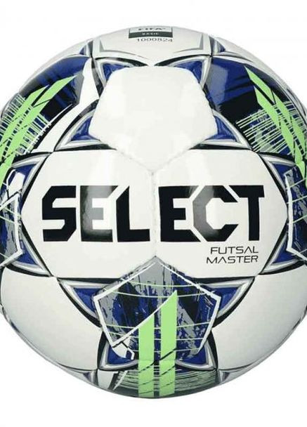 М'яч футзальний Futsal Master v22 білий/зелений Select (260597181)