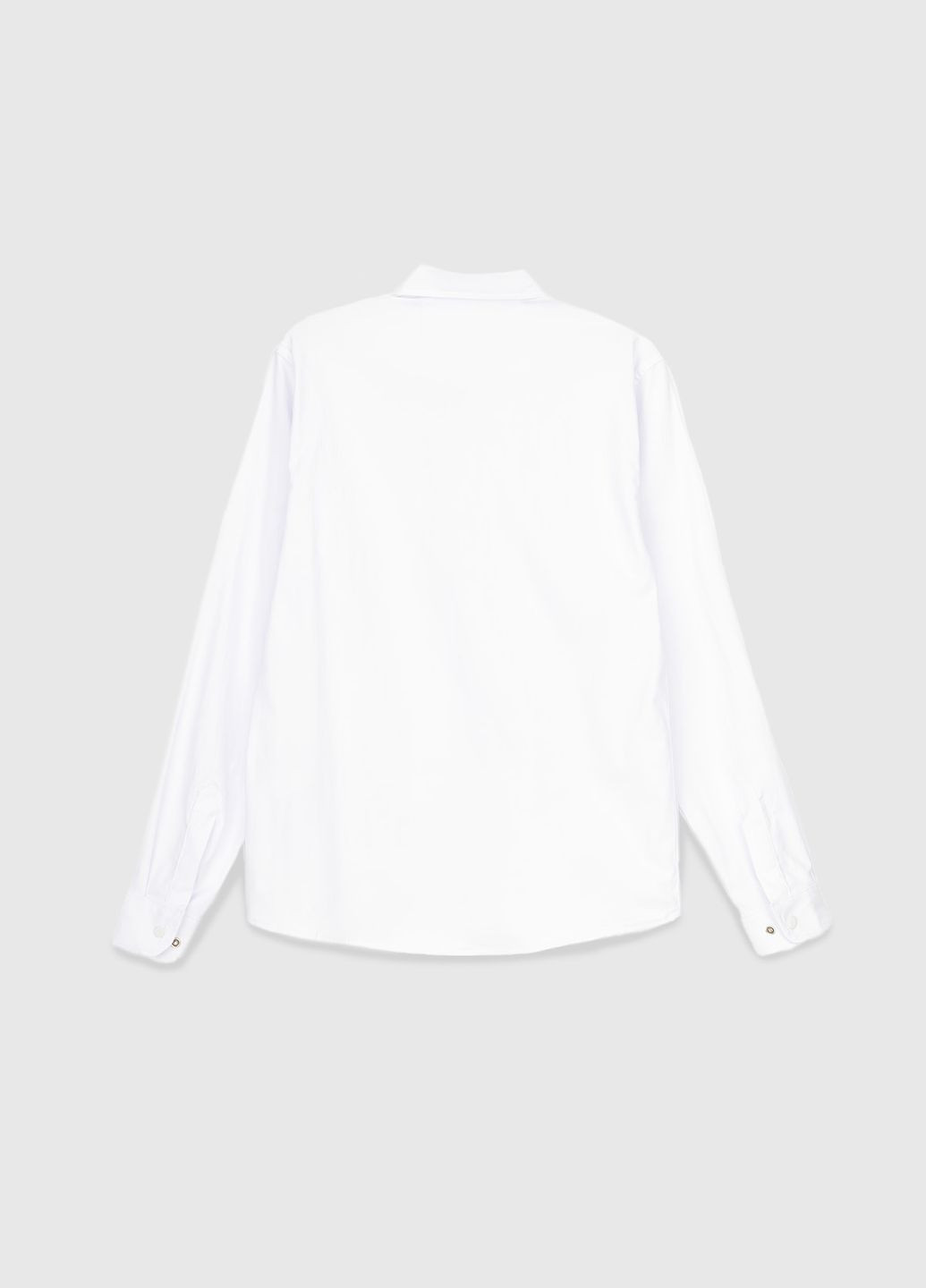 Белая повседневный рубашка однотонная DENIZ
