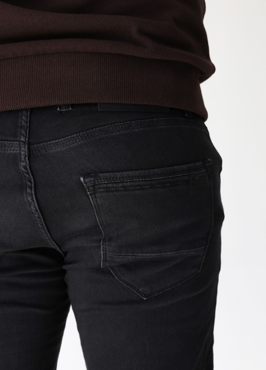Черные демисезонные слим джинсы мужские черные слимы Slim ARCHILES