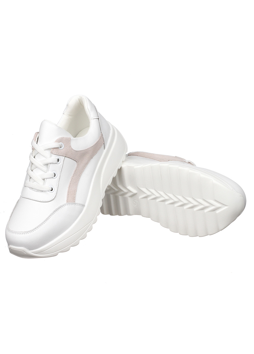 Белые демисезонные женские кроссовки b05-4 Hengji