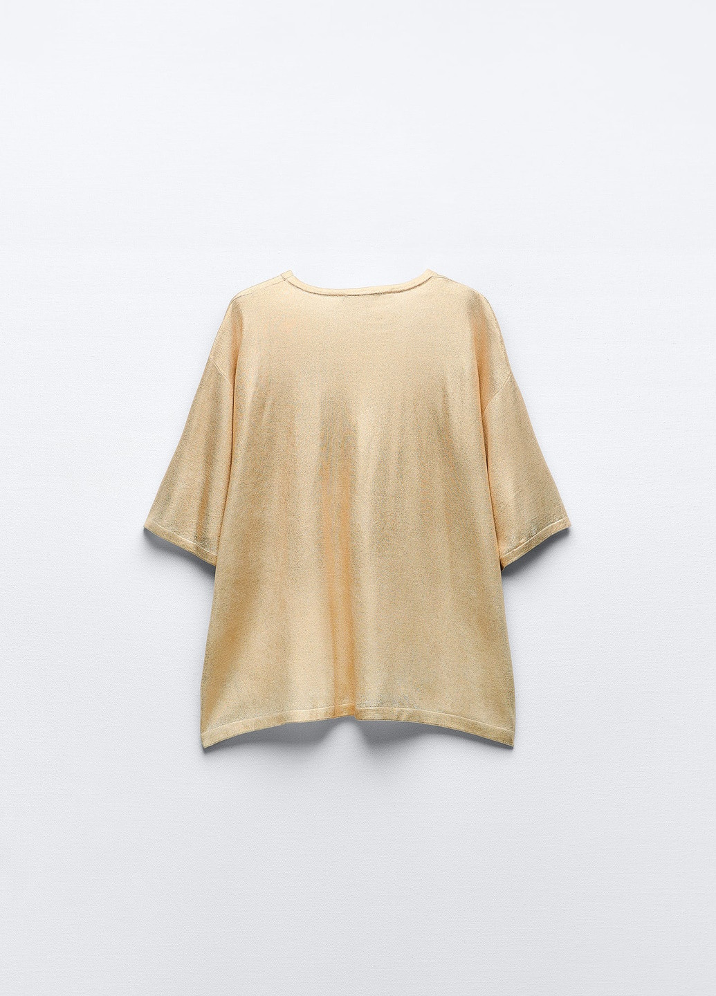 Золотая летняя футболка Zara
