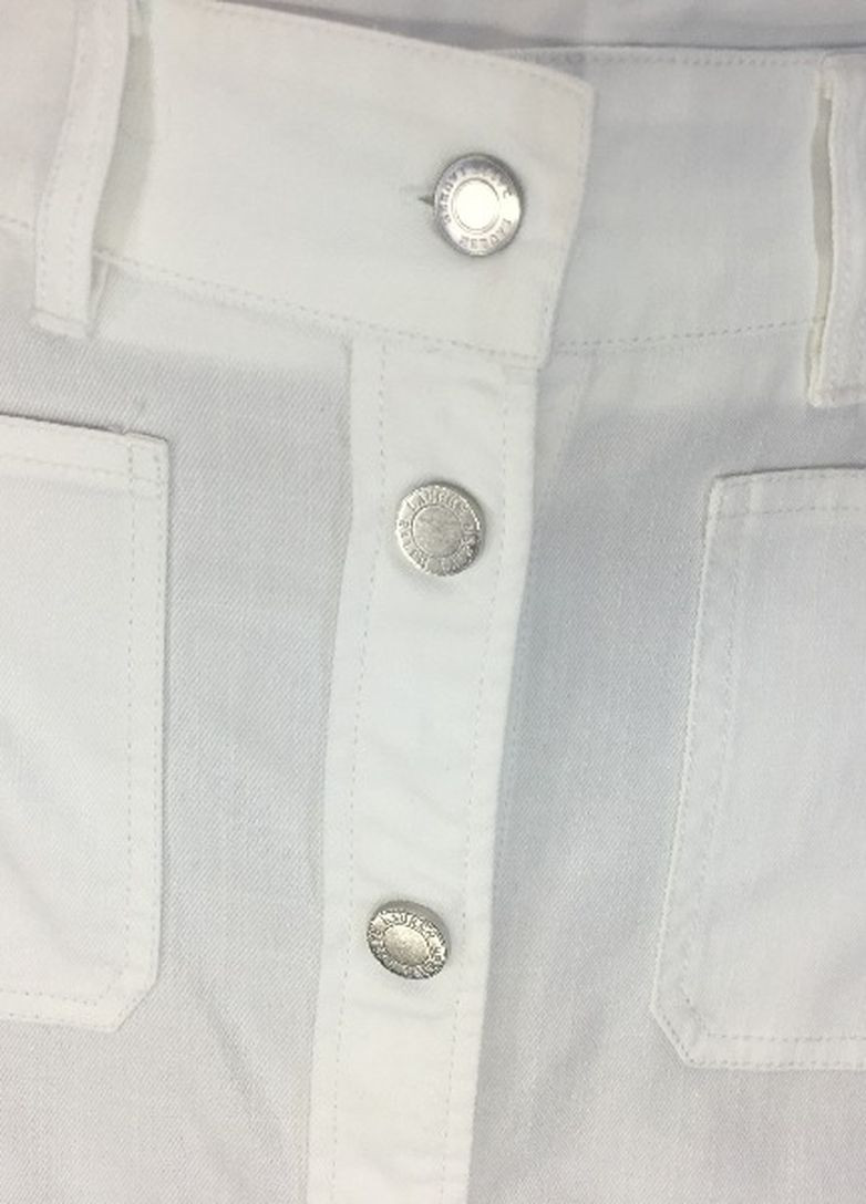 Белая джинсовая однотонная юбка Ralph Lauren клешированная