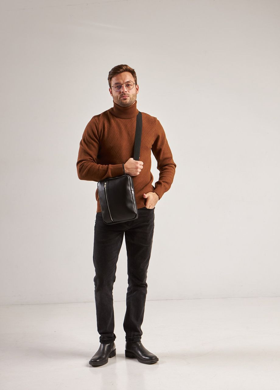 Мужская глянцевая сумка планшет через плечо глянец No Brand Vertical (260396308)