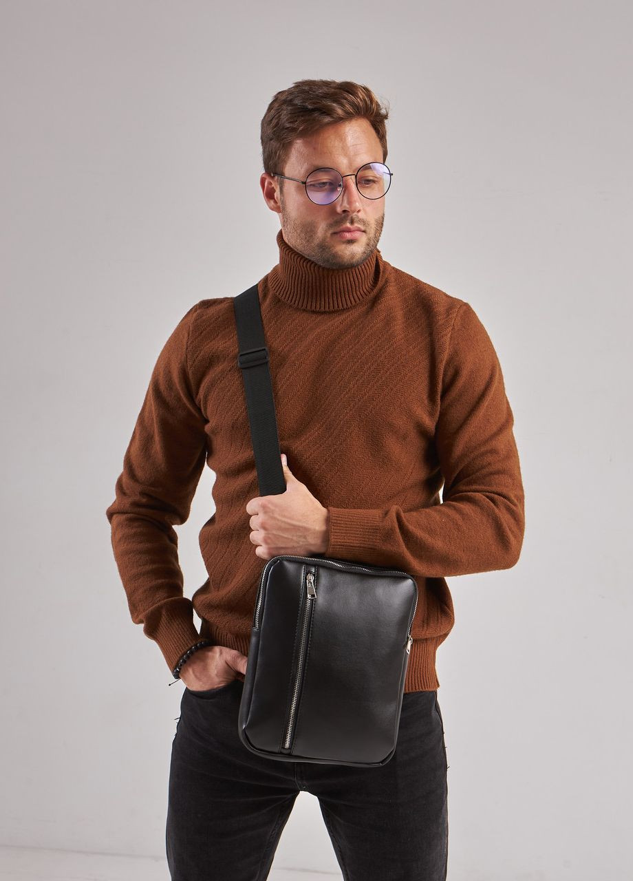 Мужская глянцевая сумка планшет через плечо глянец No Brand Vertical (260396308)