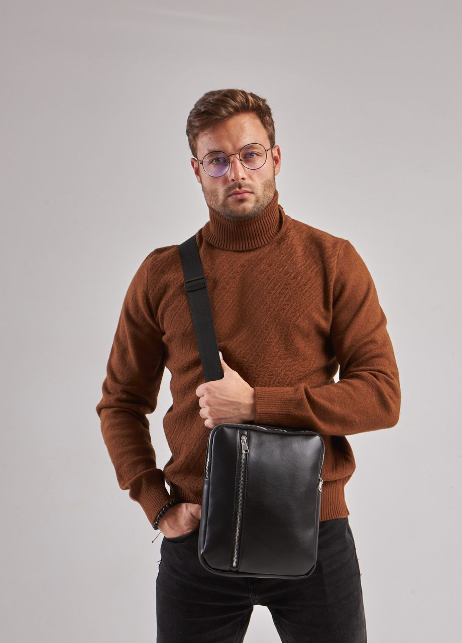Мужская глянцевая сумка планшет через плечо глянец No Brand vertical (260396308)