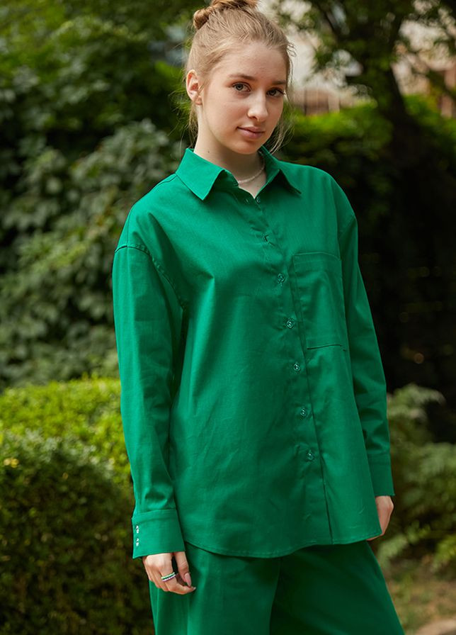 Сорочка з довгим рукавом зі 100% льону Green Forly (260408571)