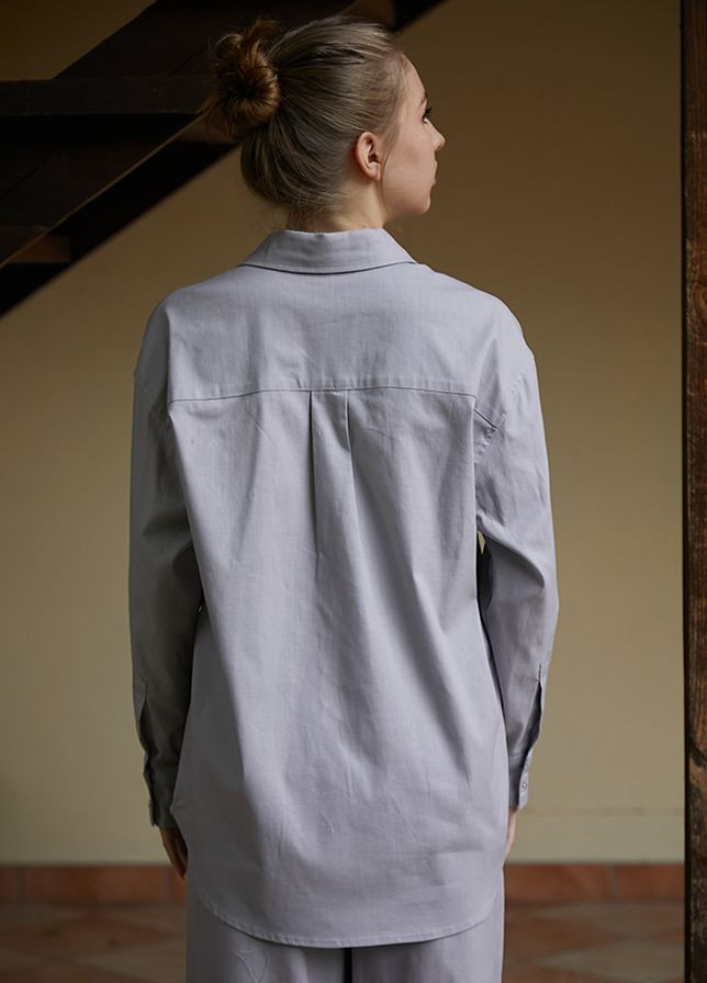 Сорочка з довгим рукавом зі 100% льону Grey Forly (260408569)