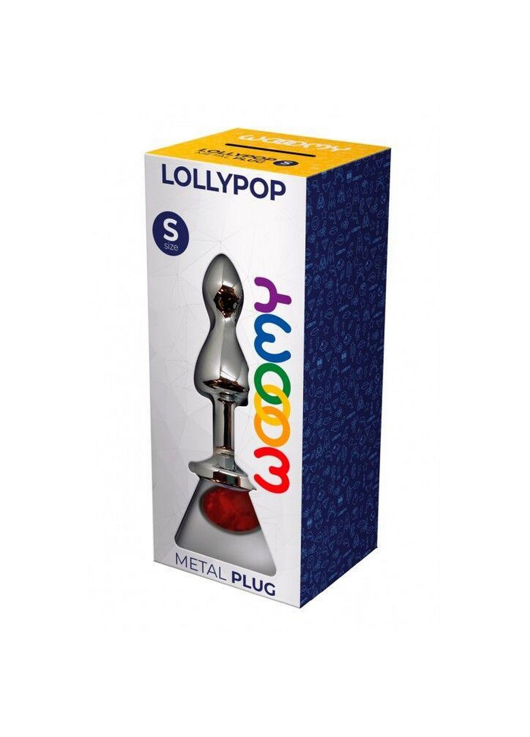 Анальная пробка Lollypop Double Ball Metal Plug Red S No Brand (260413965)