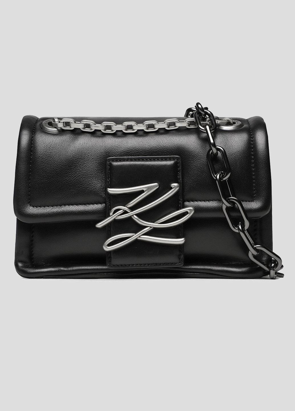 Черная кожаная сумка кросс-боди Karl Lagerfeld (260474850)
