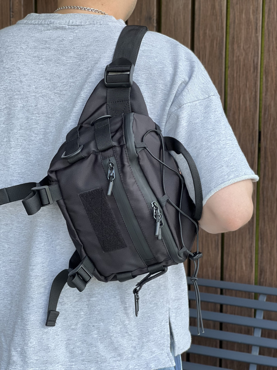 Тактическая бананка, поясная сумка с карабином черный цвет No Brand Tactica TT (260492531)