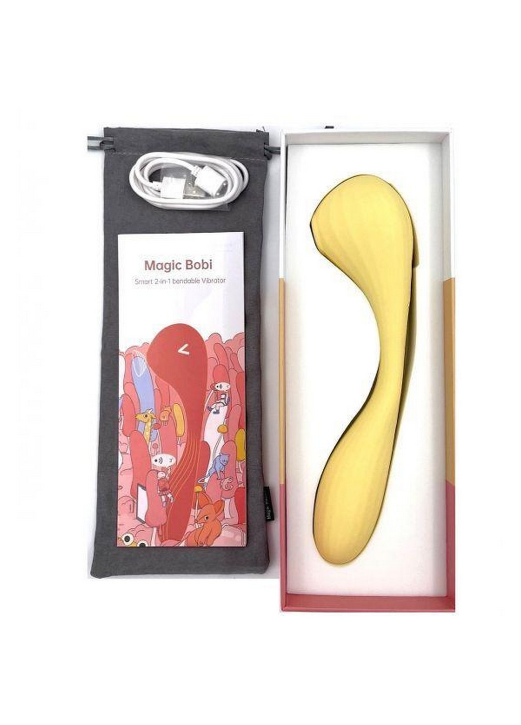 Вакуумний вагінально-кліторальний стимулятор Bobi Yellow, керування зі смартфона Magic Motion (260450330)