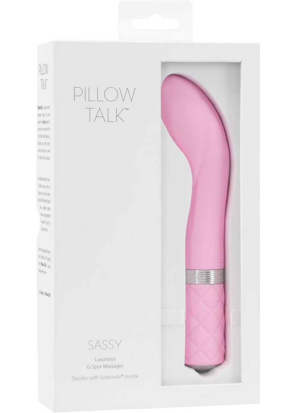 Розкішний вібратор - Sassy Pink із кристалом Swarovski (SO2723) Pillow Talk (260450524)