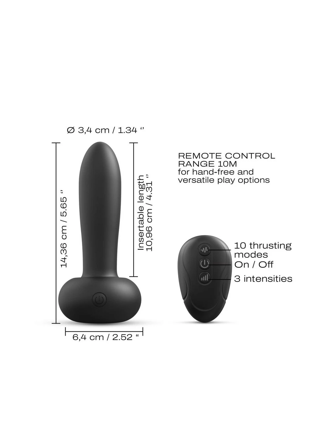 Універсальний пульсатор DEEP THRUST, пульт ДК Dorcel (260450535)