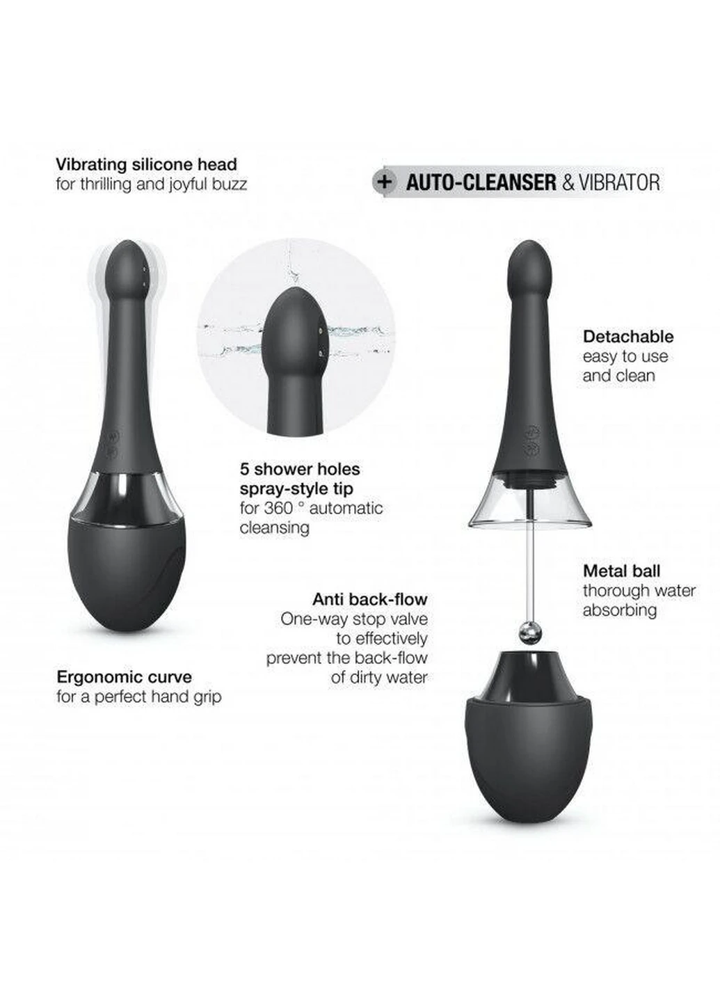 Автоматичний анальний душ-вібратор Douche Mate Pro Dorcel (260450542)