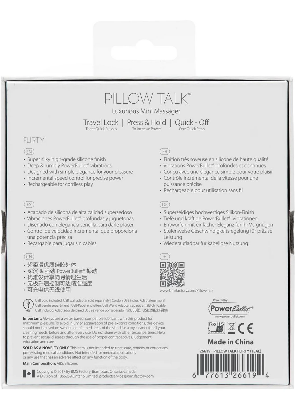 Розкішний вібратор - Flirty Teal із кристалом Swarovski (SO2726) Pillow Talk (260450515)