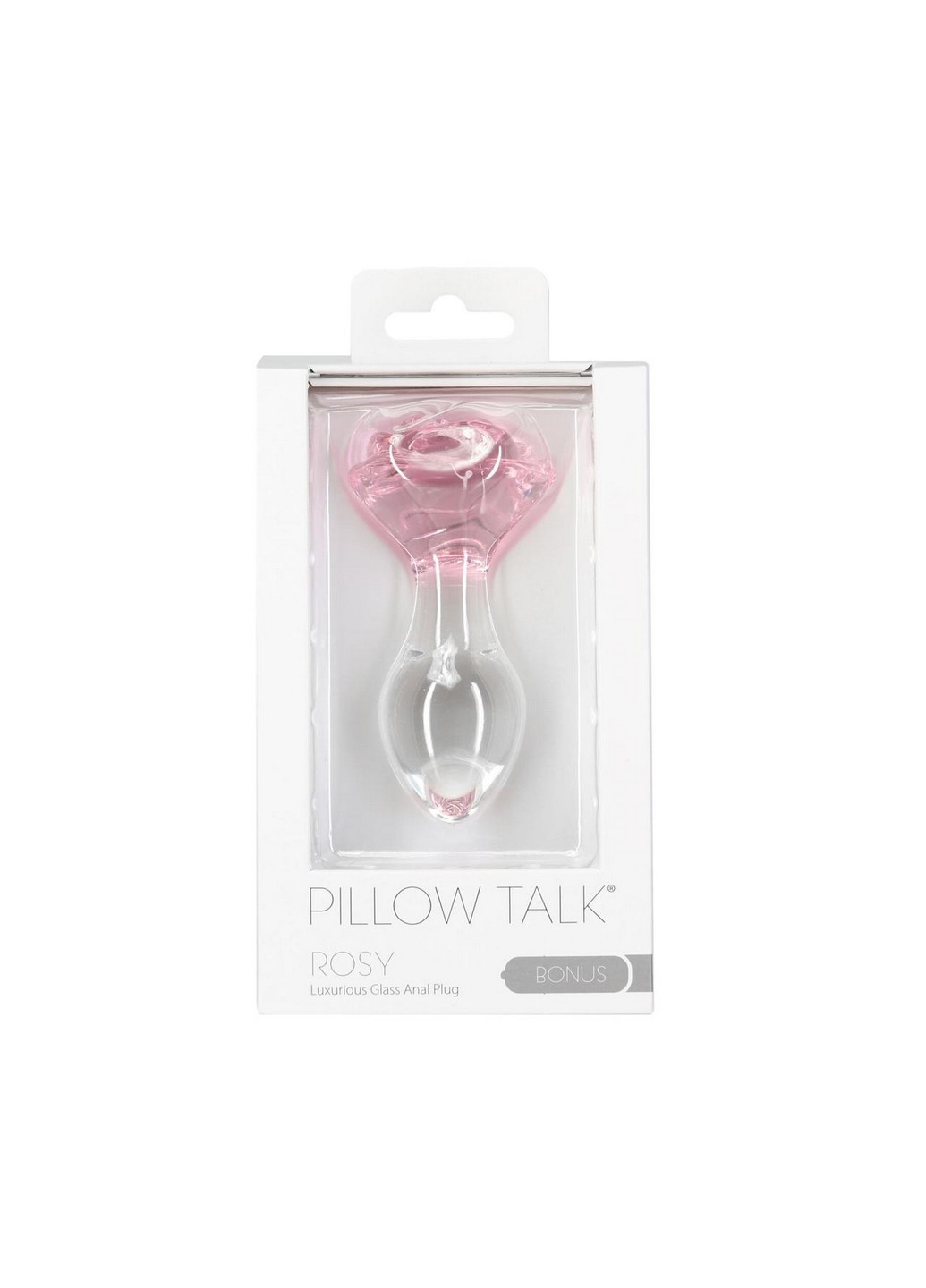 Скляний анальний затор - Rosy- Luxurious Glass Anal Plug Pillow Talk (260450518)