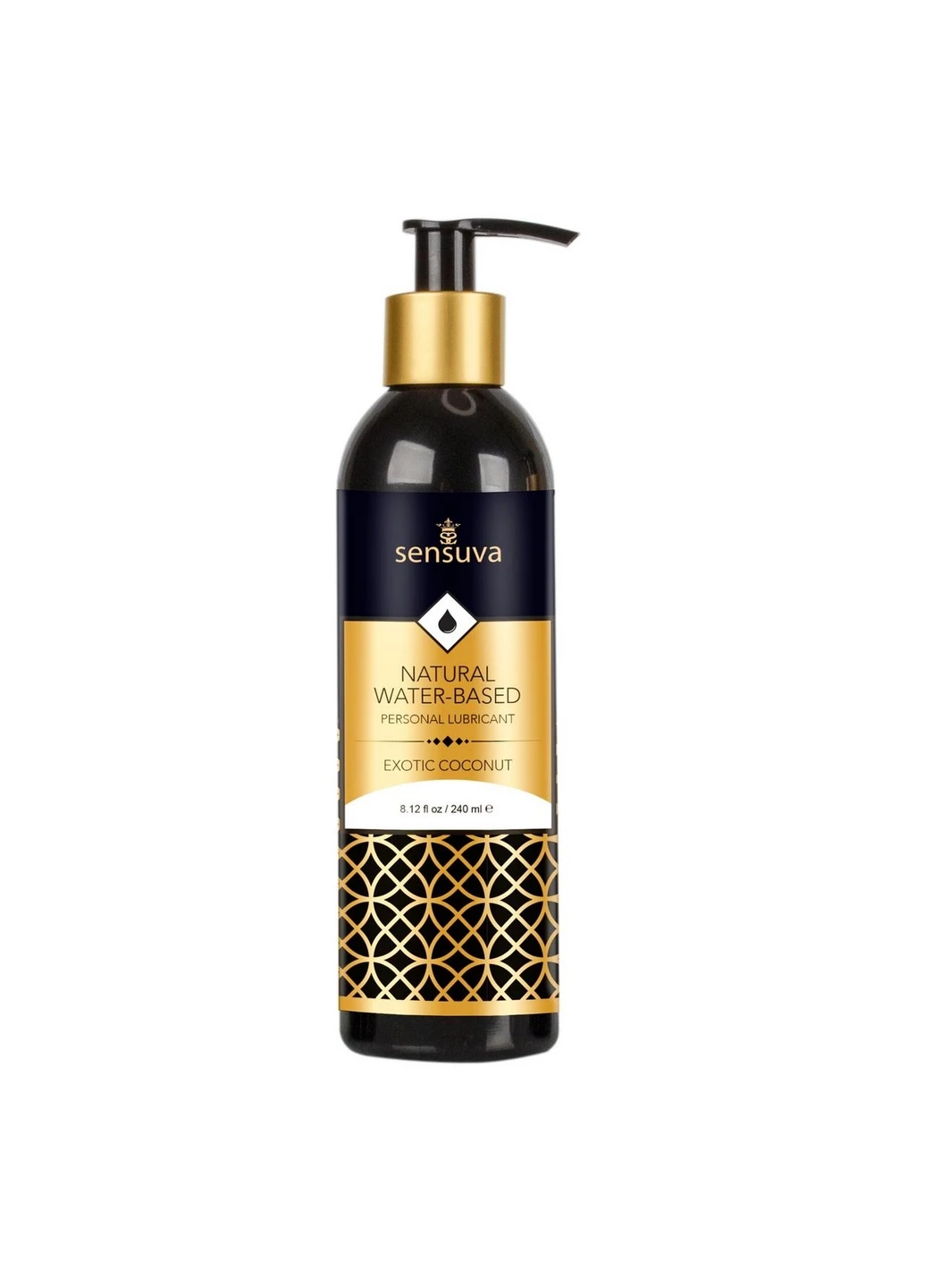 Мастило на водній основі Natural Water-Based Exotic Coconut (240мл) без гліцерину та парабенів Sensuva (260450853)