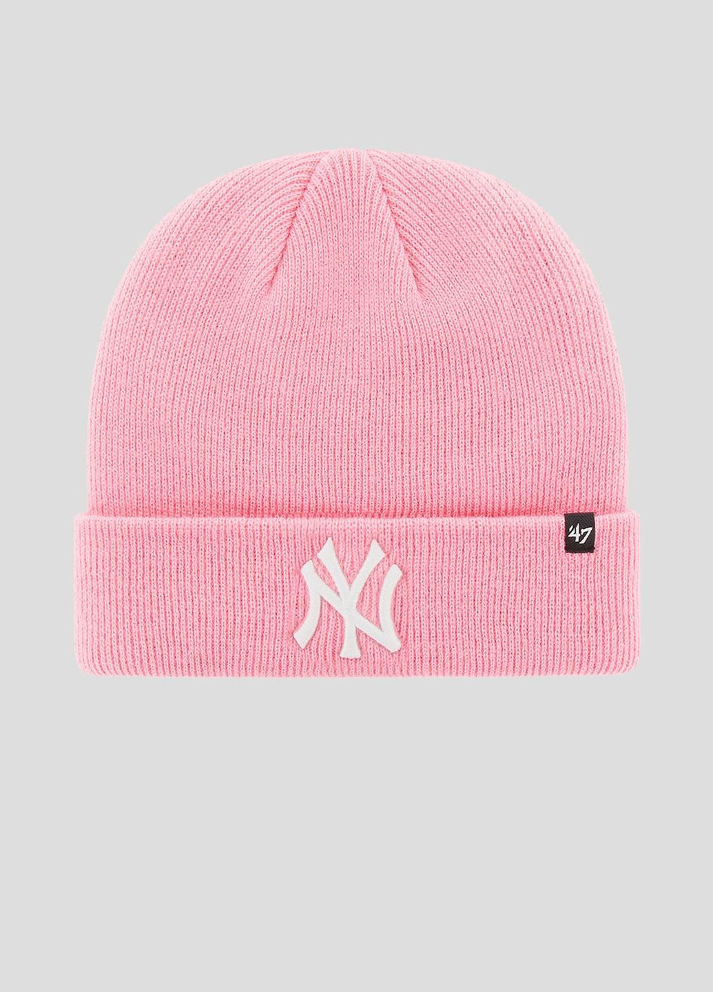 Розовая шапка бини Mlb Ny Yankees Raised 47 Brand (260474827)