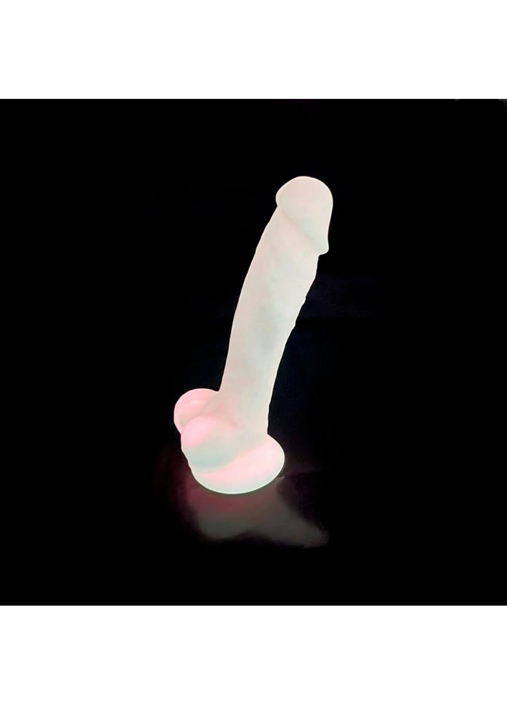 Фаллоимитатор Johnny Pink Glow in the dark, двухслойный, силикон+Silexpan, диаметр 3,8см Silexd (260450694)