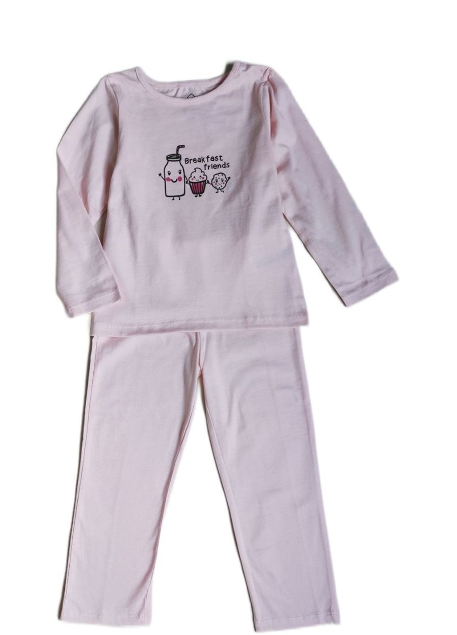 Светло-розовая всесезон пижама реглан + брюки Tex