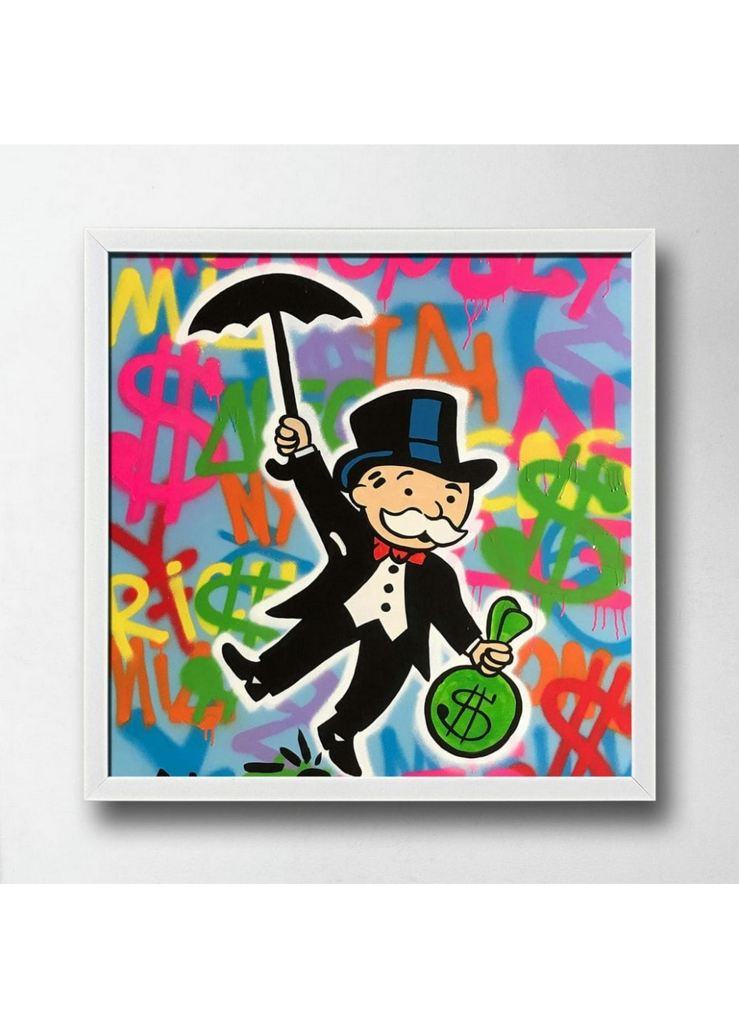 Постер на ПВХ "Uncle Rich Umbrella" 2212550003 белая рамка 50х50 см, Vse-detyam UKRPOSTER (260451063)
