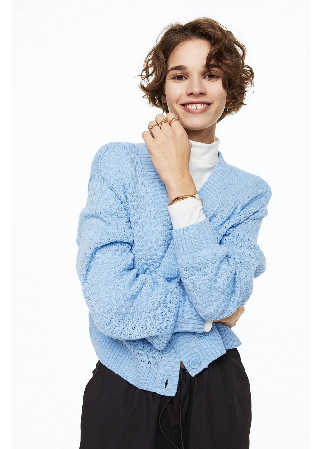 Голубой демисезонный кардиган H&M