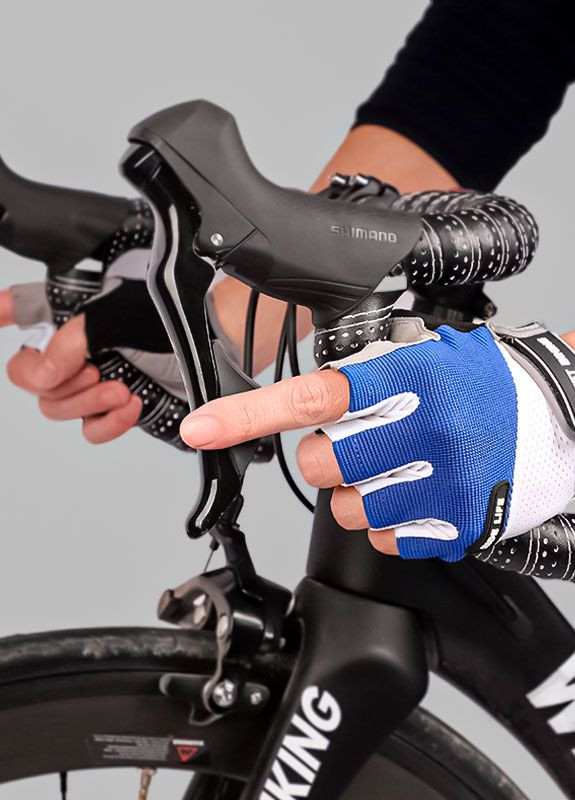 Рукавички велосипедні спортивні з короткими пальцями ААА (260477416)