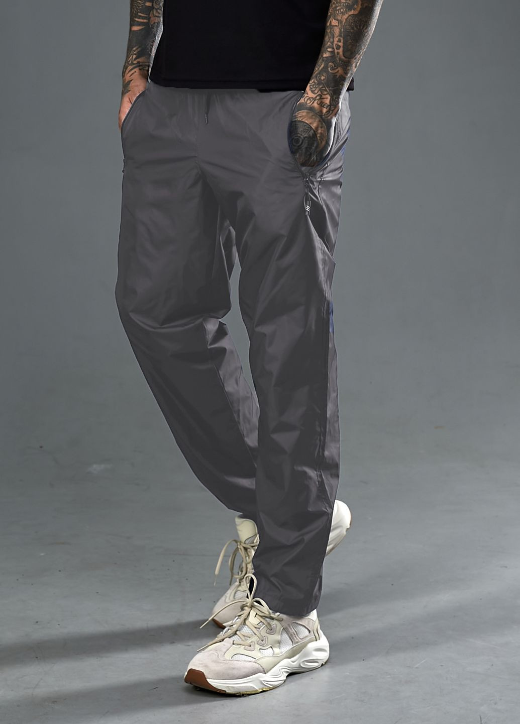 Спортивні брюки з плащової тканини із сітчатою підкладкою Tailer (260476247)