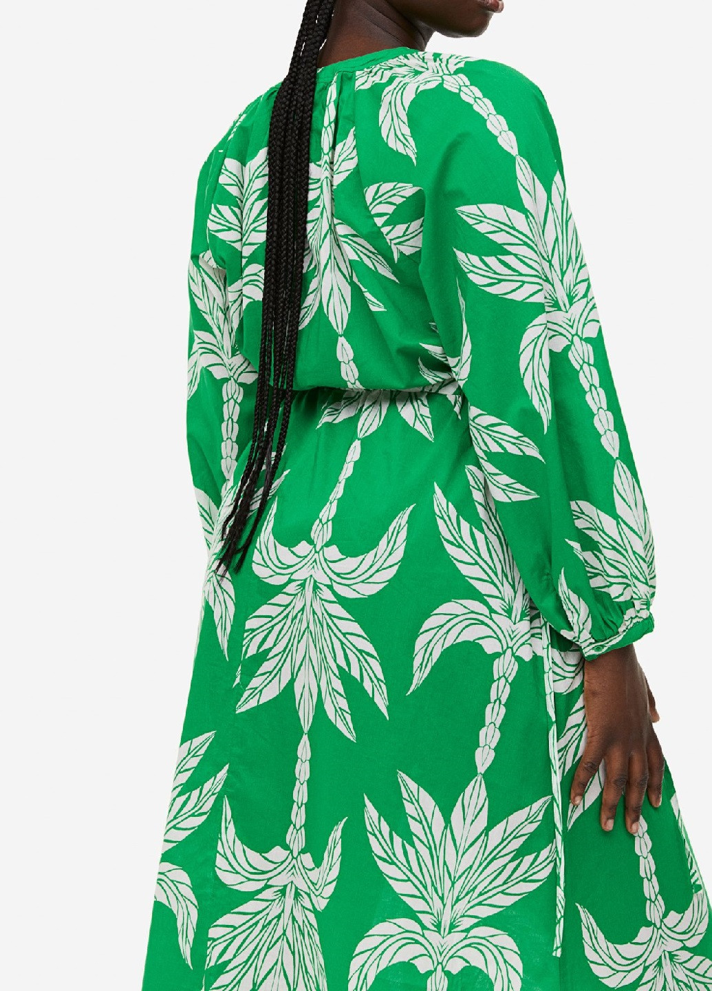 Зелена кежуал сукня H&M з квітковим принтом