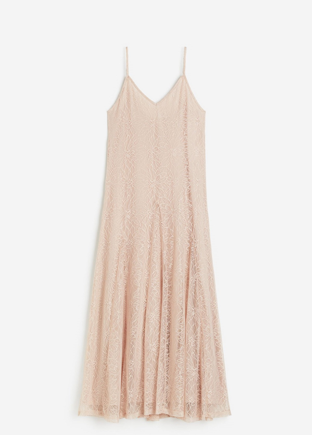 Светло-бежевое кэжуал платье H&M однотонное