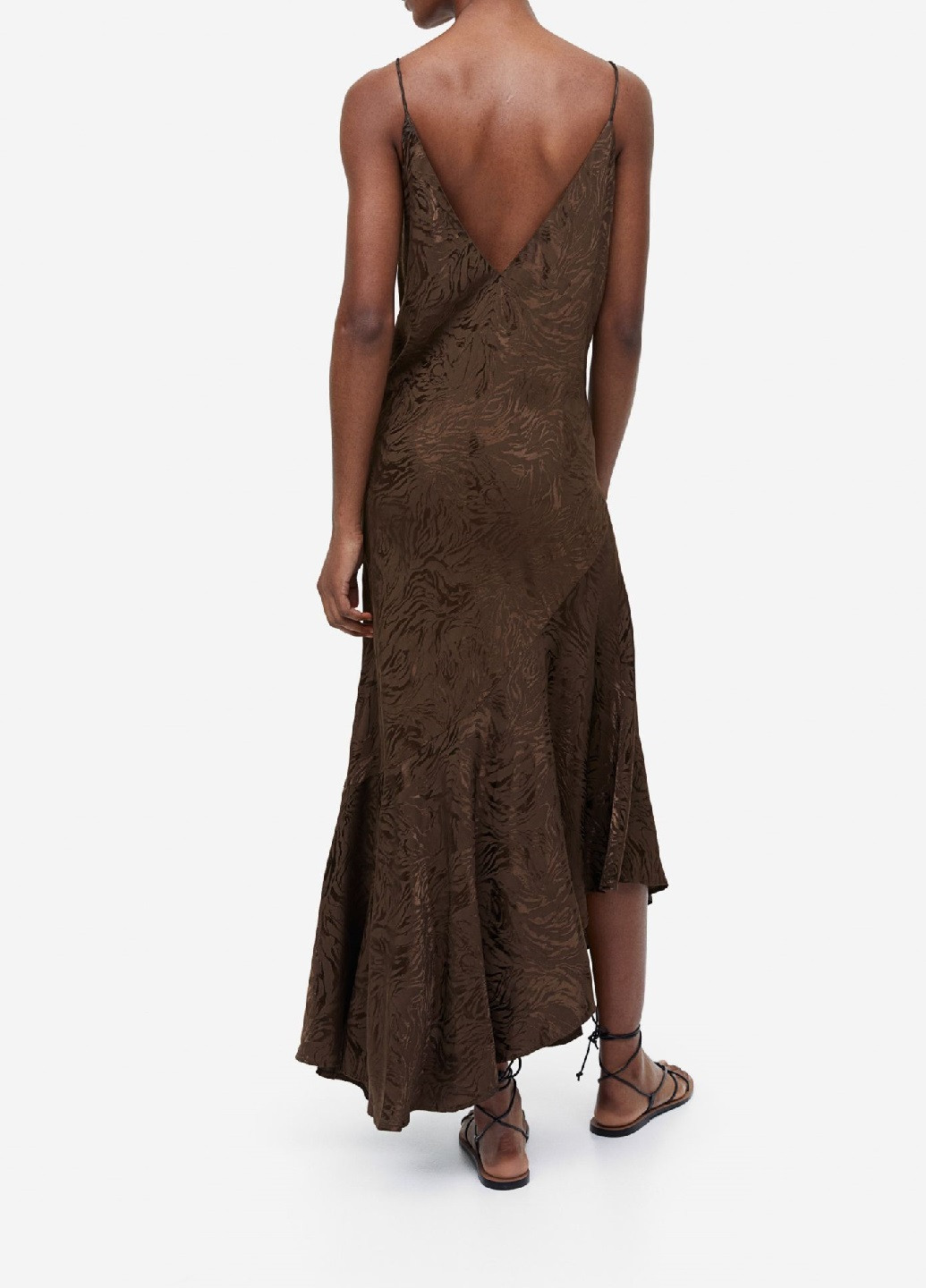 Темно-коричнева святковий сукня H&M однотонна