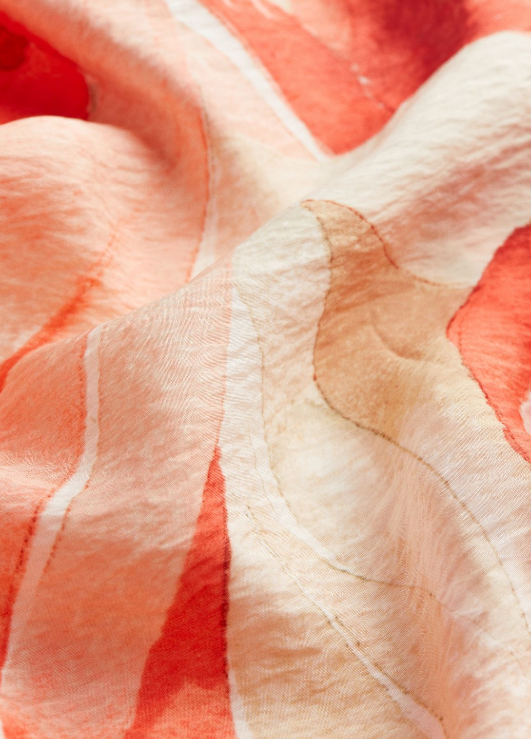 Коралова ділова сукня H&M з абстрактним візерунком