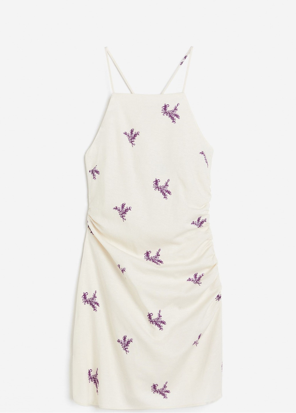 Молочное кэжуал платье H&M с рисунком